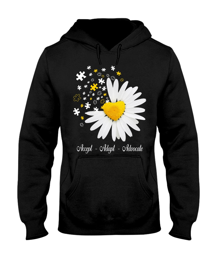 Accept Adapt Advocate - Autism Awareness T-shirt and Hoodie 0520