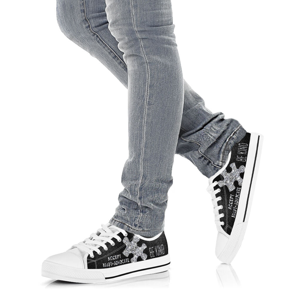 Accept Adapt Advocate Autism Awareness Low Top Shoes 0622