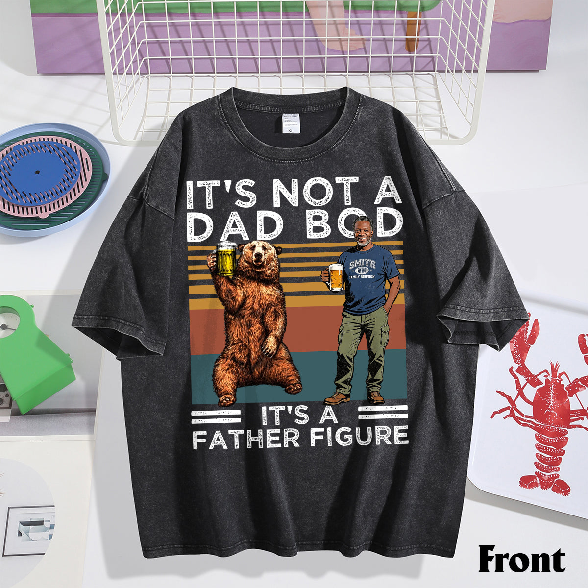 It's Not A Dad Bod Beer Bear - Personalized Father Wash T-Shirt