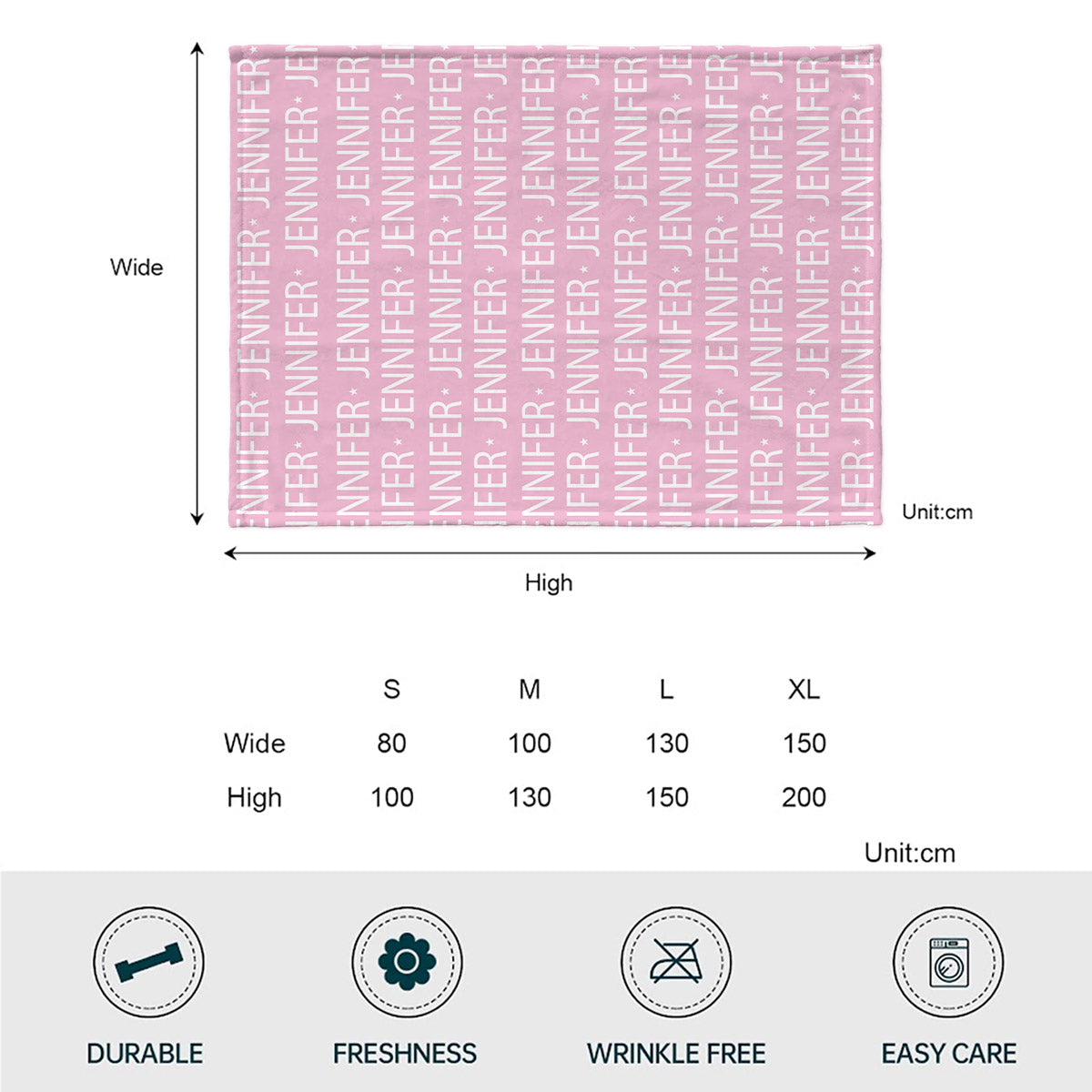 Custom Name Pattern - Personalized Sibling Blanket
