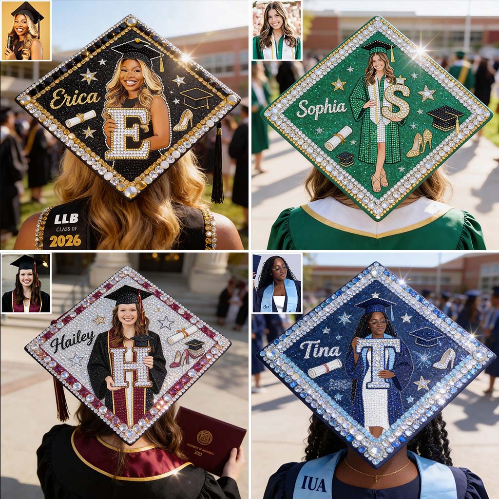 Custom Any Photo - Personalized Graduation Cap Topper