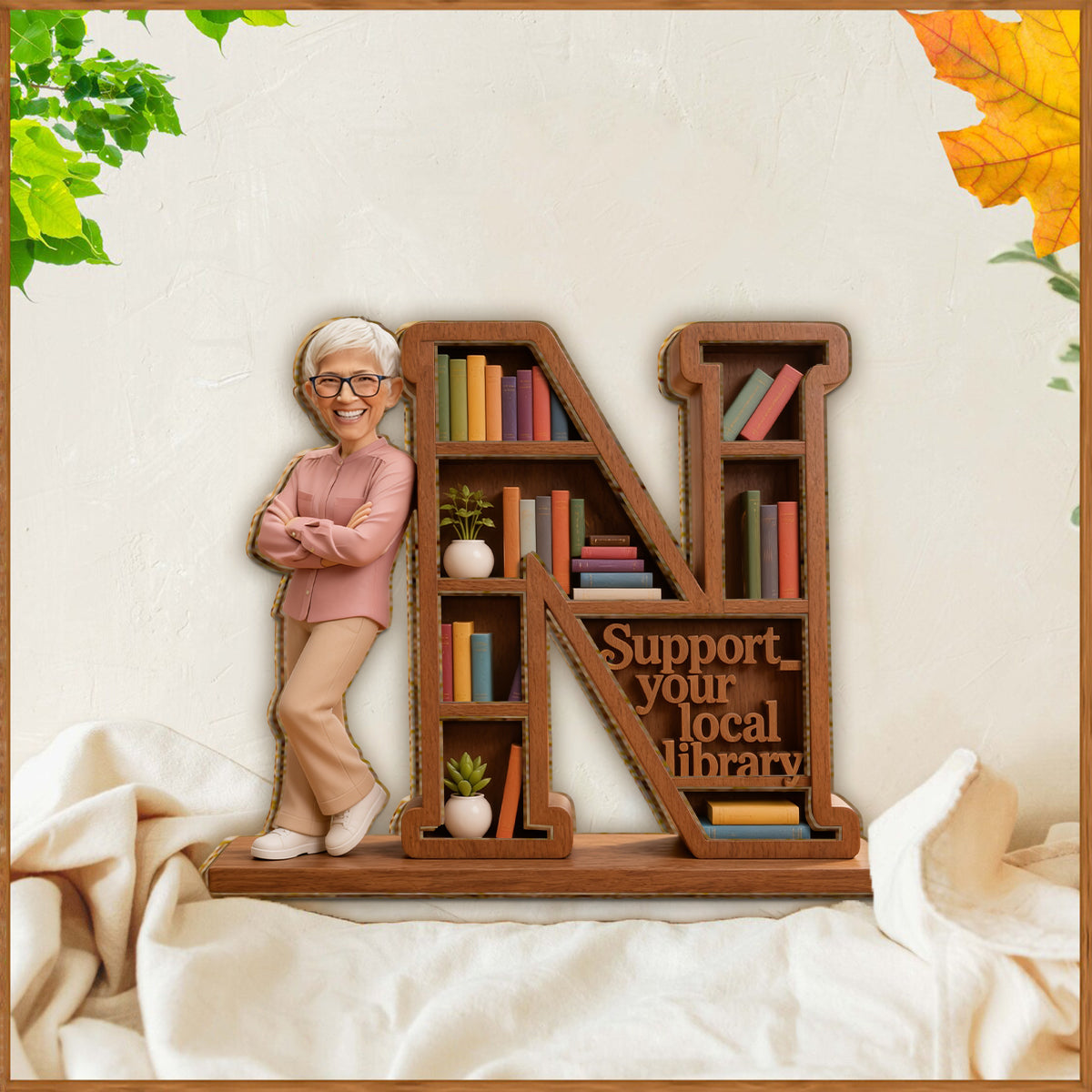 Back To School, Librarian Gift - Personalized Librarian 2 Layered Wood Sign / Wood Plaque