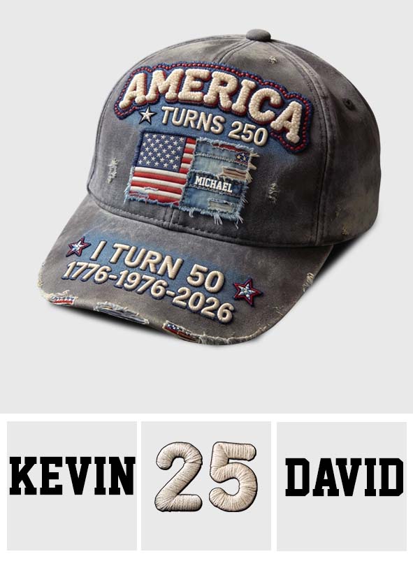 Birthday Patriotic 4th of July Gift - Personalized Birthday Classic Cap