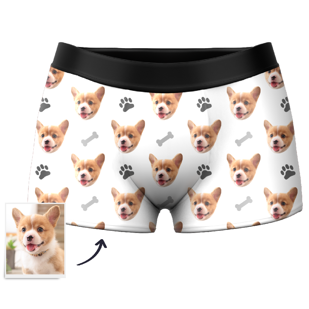 Custom Dog Face Boxers - Personalized Dog Men's boxer briefs