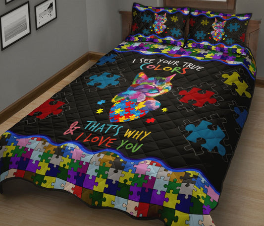 I See Your True Colors Autism Awareness Quilt Set 0622