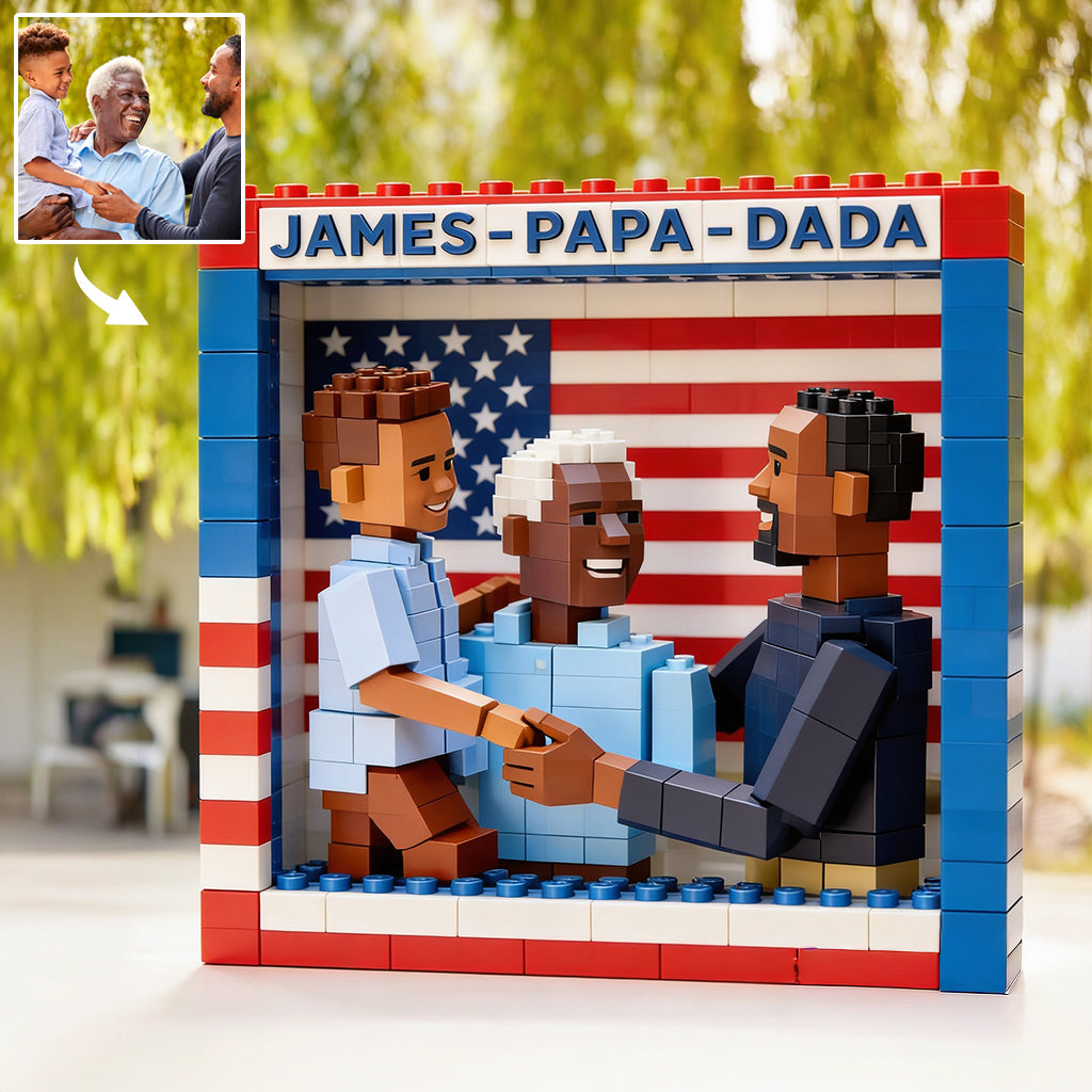 Best Dad Grandpa Ever - Personalized Father Custom Shaped Acrylic Plaque