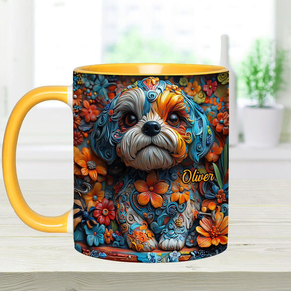 Colorful Shih Tzu Dreams - Personalized Dog Accent Mug