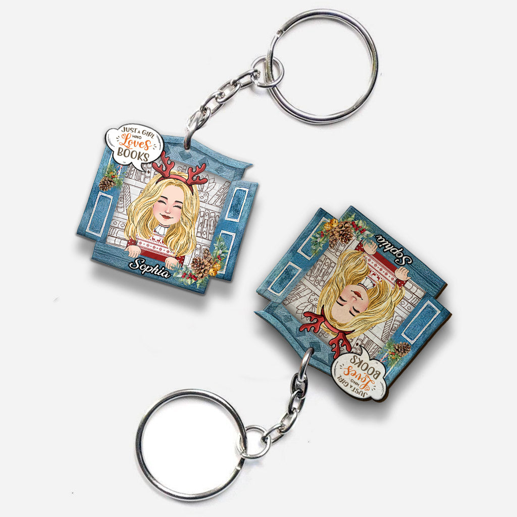 Just A Girl Who Loves Books - Personalized Book One-sided Keychain