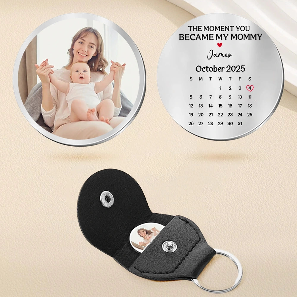 Personalized Pocket Hug Mommy Keepsake with Photo & Date, Custom Pocket Hug Token for New Mom, Unique Sentimental Gift