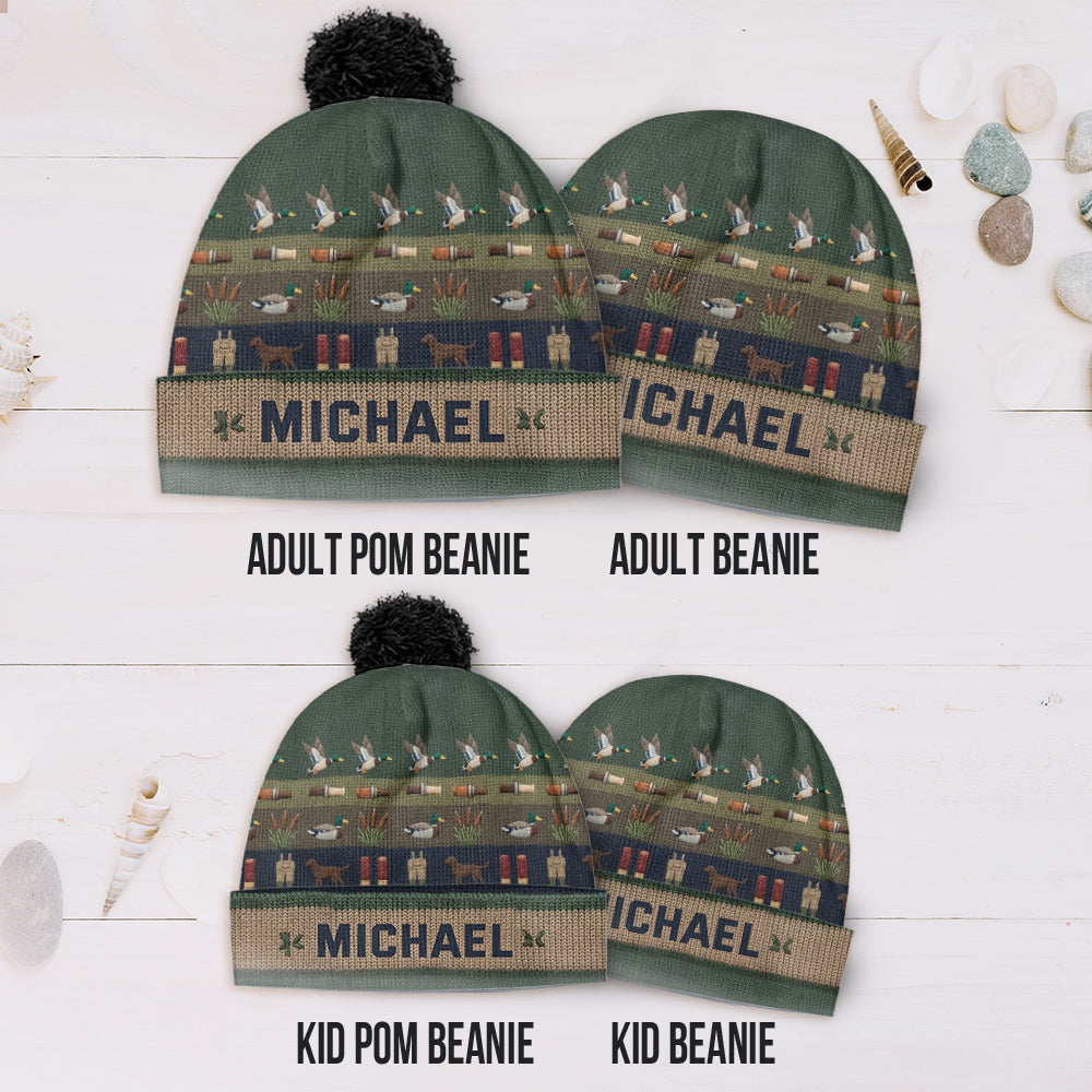 Duck Hunting Season - Personalized Hunting Beanie Hat