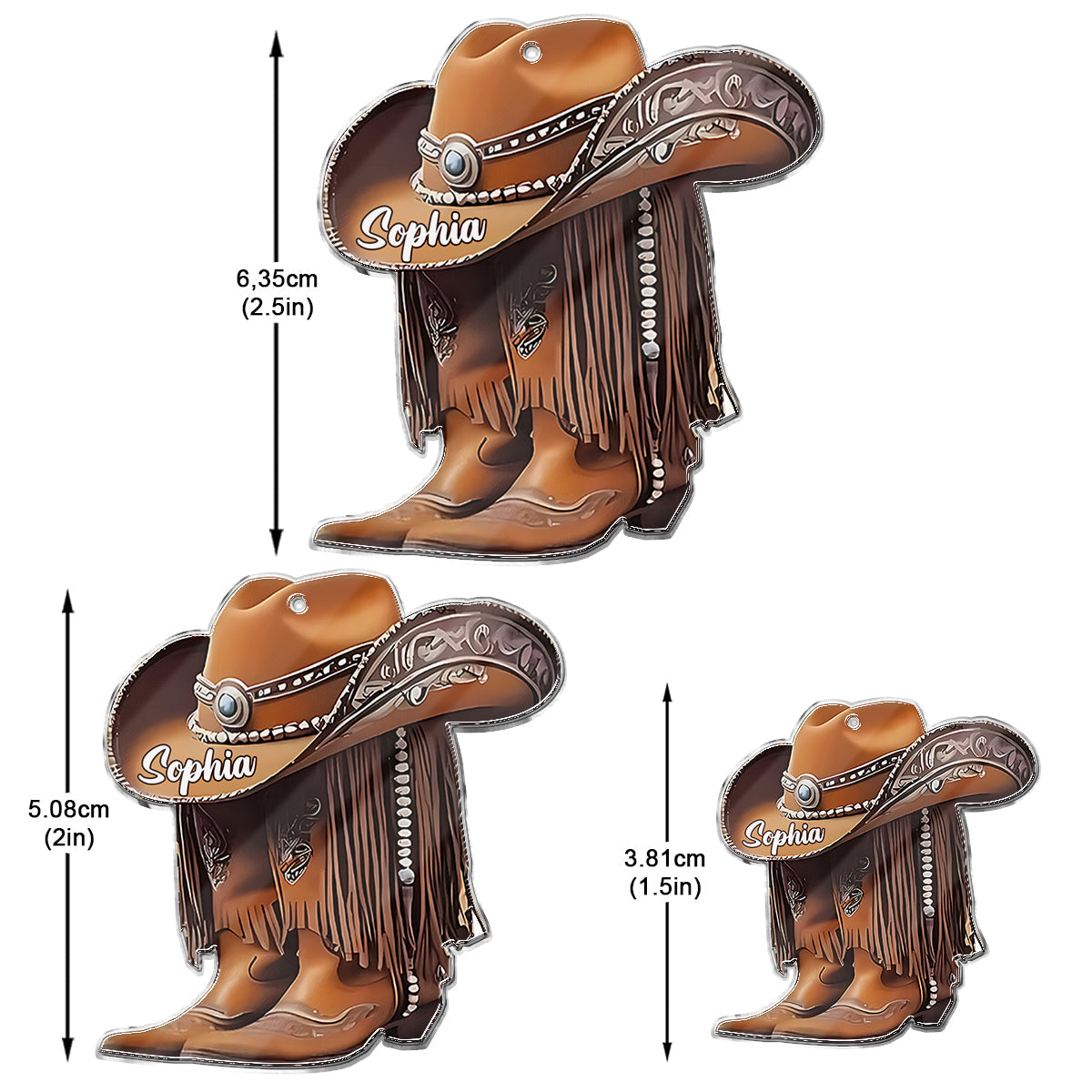 Cowgirl Boots - Personalized Cowgirl Earrings
