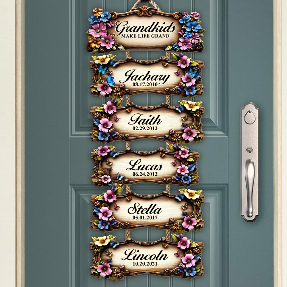 Grandkids Make Life Grand - Personalized Grandma Pallet Wood Sign