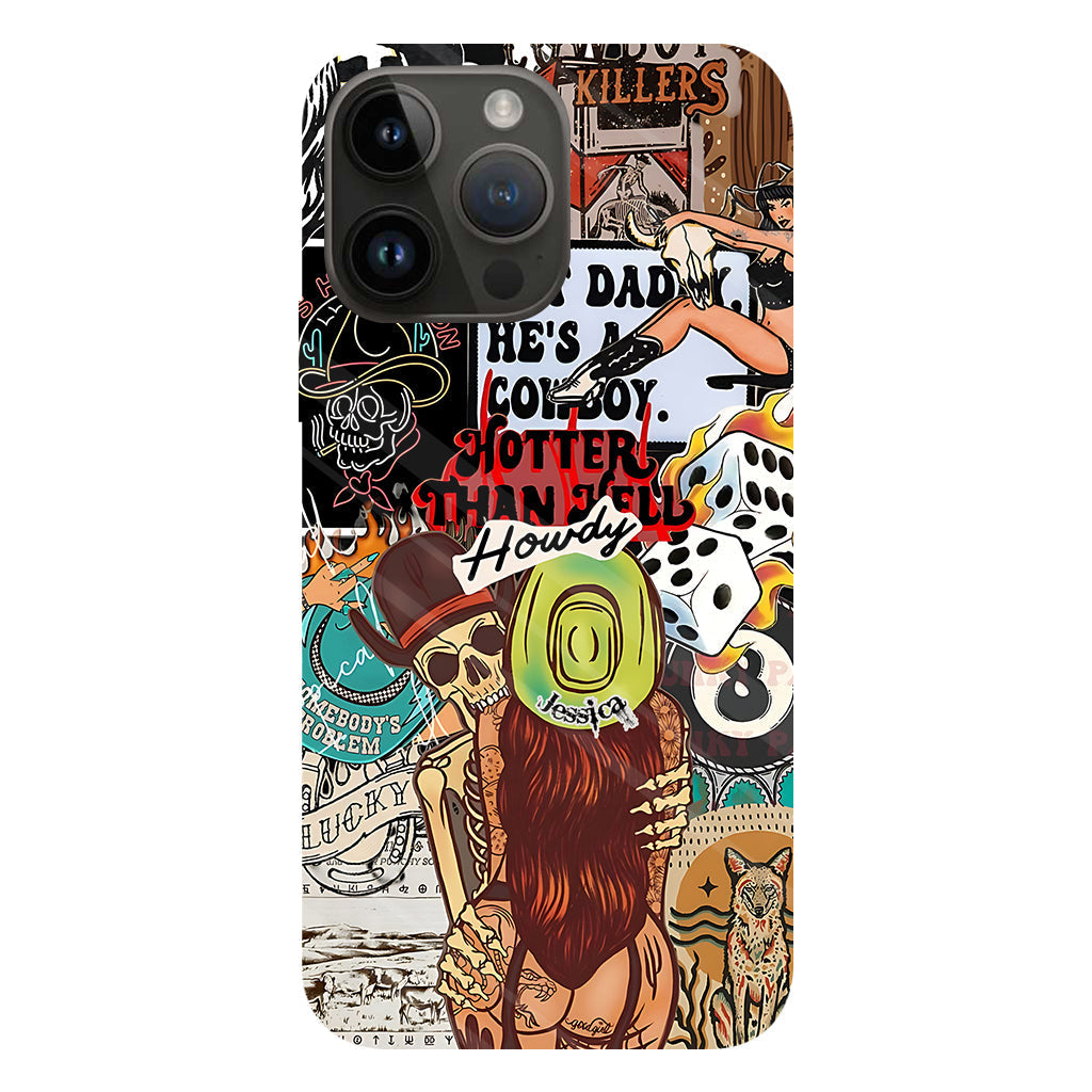 Howdy Cowgirl - Personalized Cowgirl Full Print Phone Case