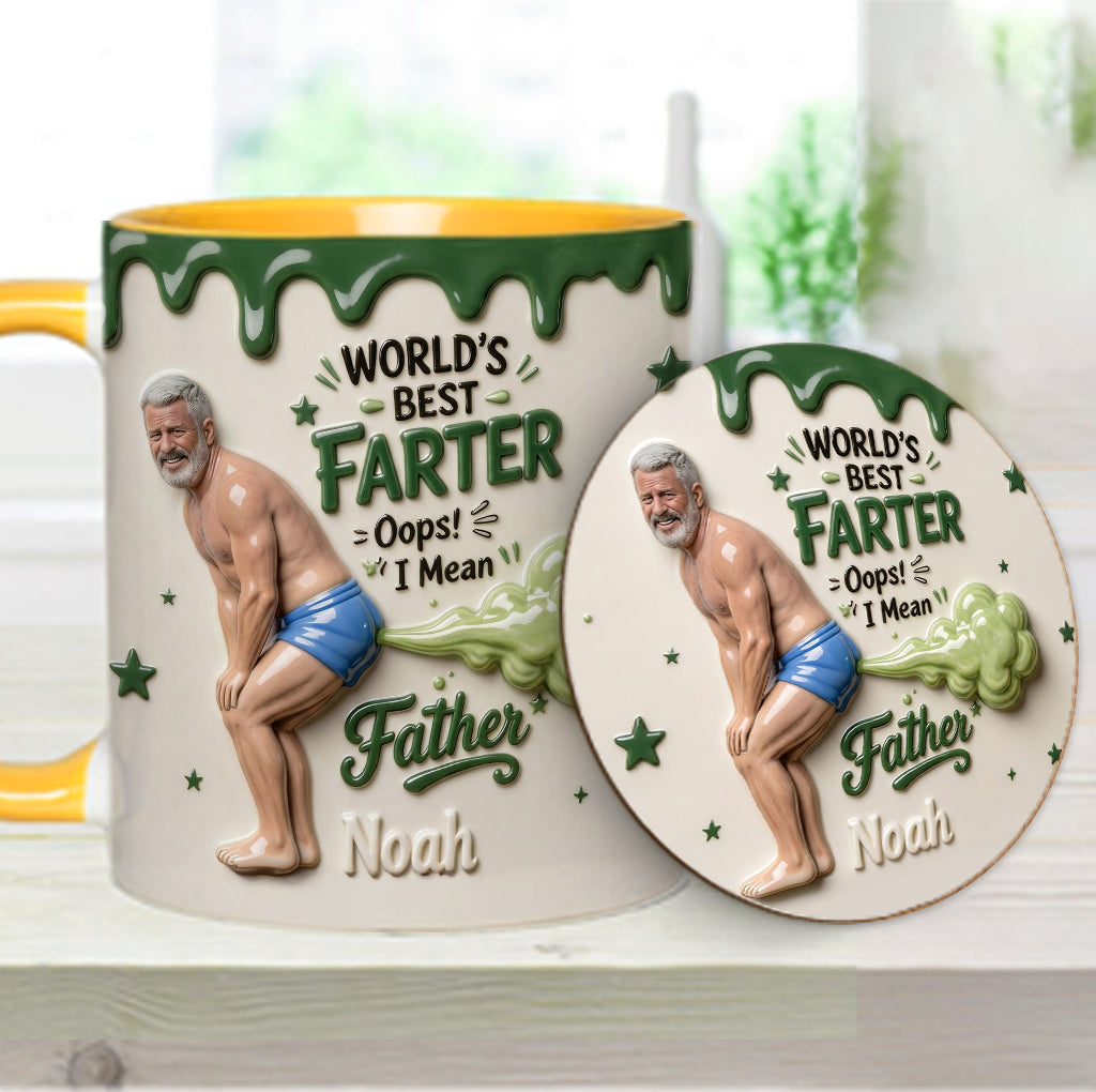 Best Farter Ever - Personalized Father Accent Mug & Coaster