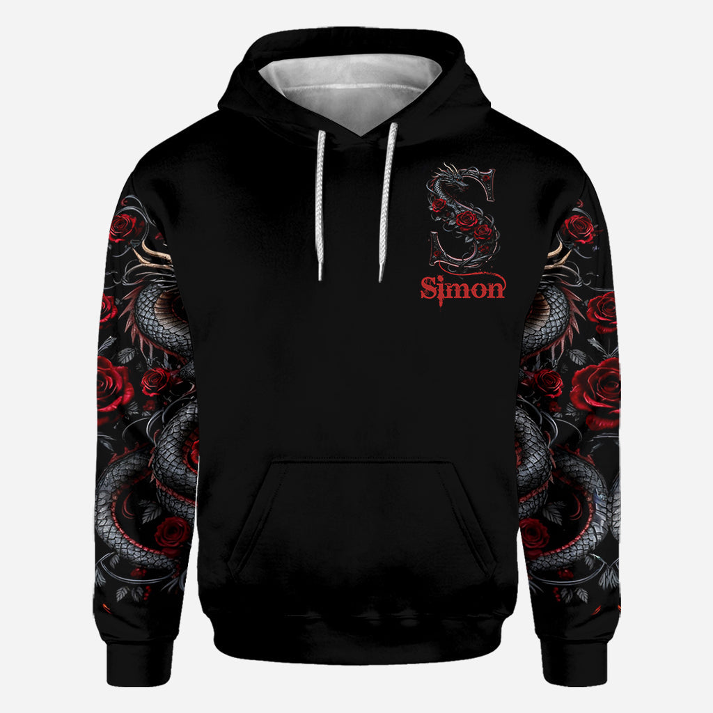 Dragon And Roses - Personalized Dragon All Over Shirt