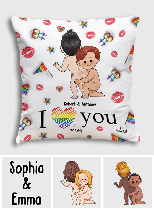 I Love You - Personalized LGBT Support Throw Pillow