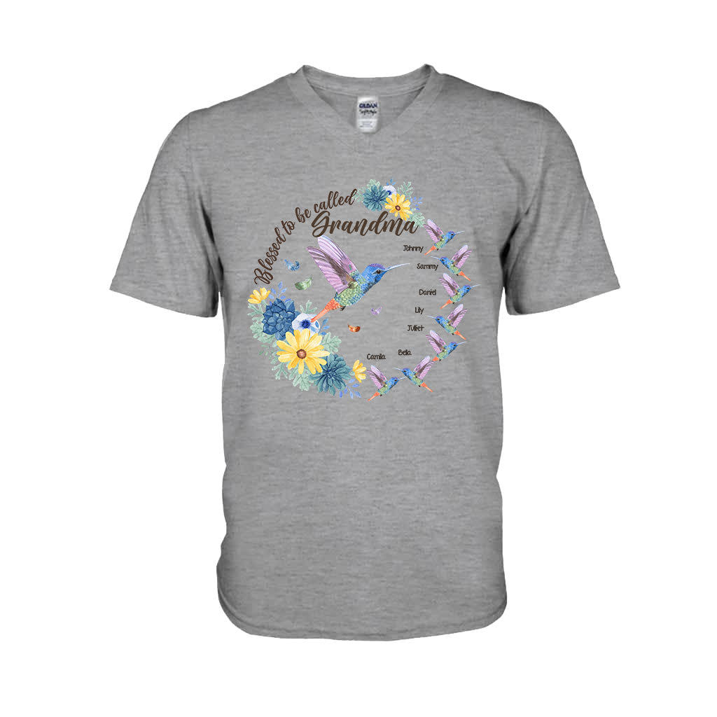 Blessed To Be Called Grandma Nana Gigi - Personalized Grandma T-shirt And Hoodie