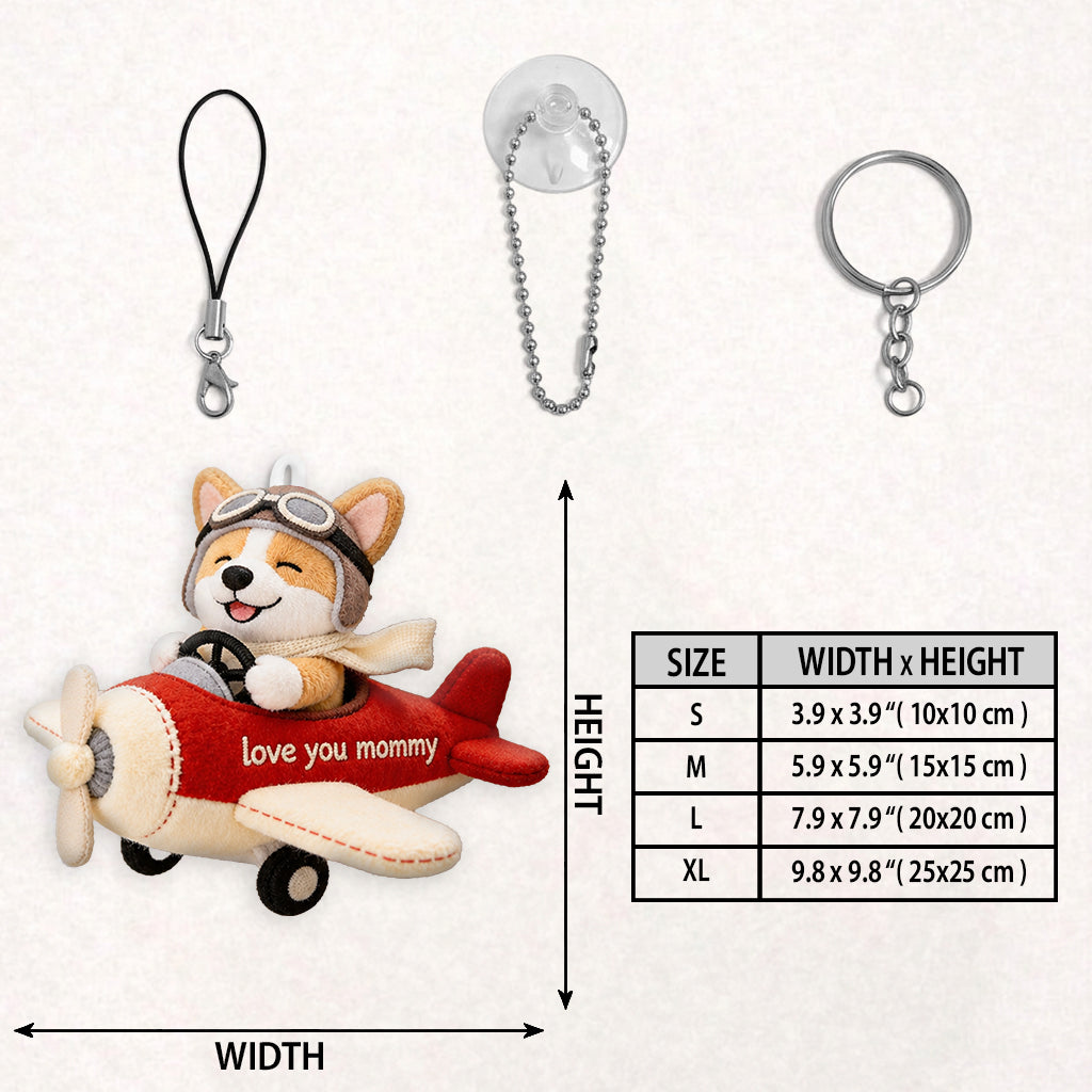 Dog Lovers Gift Idea, Pet Mom - Personalized Dog Plush Keychain