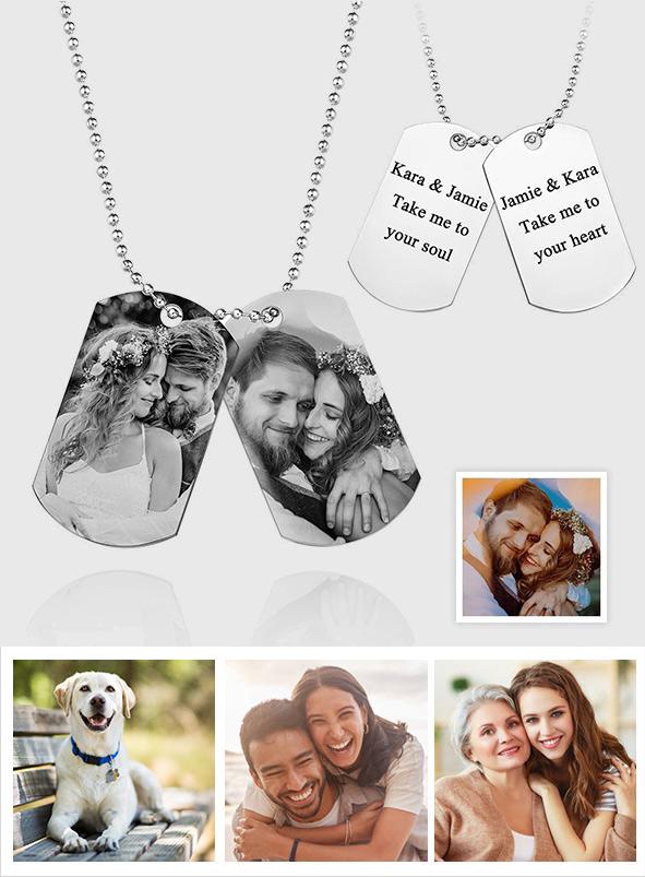 Any Photo - Personalized Double Dog Tag Necklace