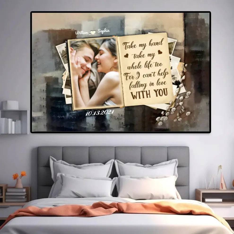 "Forever Yours - Personalized Poster or Canvas for Couples - A Romantic Gift Celebrating Your Special Date"