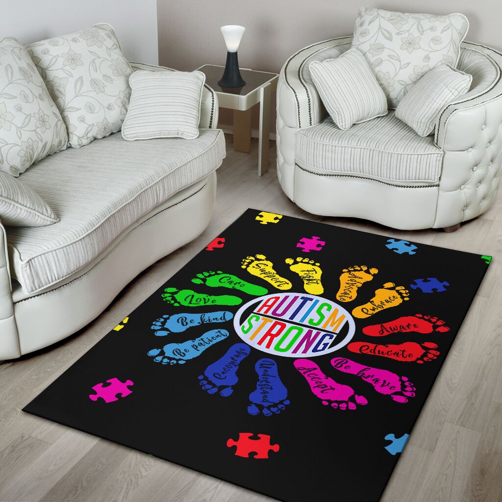 Autism Strong Autism Awareness Rug 0622