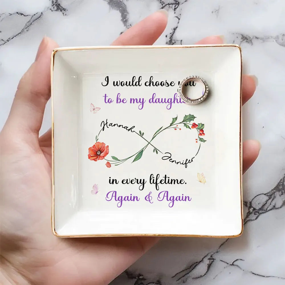 Floral Infinity Jewelry Dish - Gift for Daughter