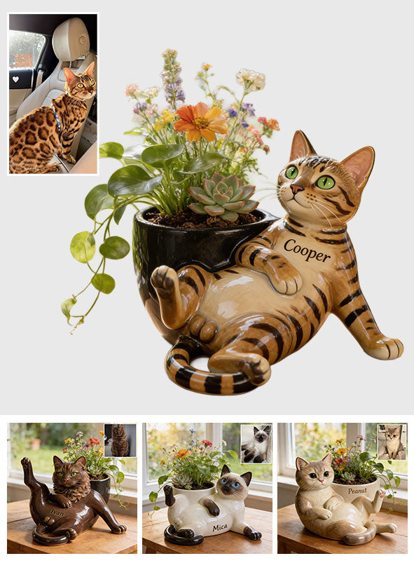 Custom Any Photo - Personalized Cat Acrylic Pot
