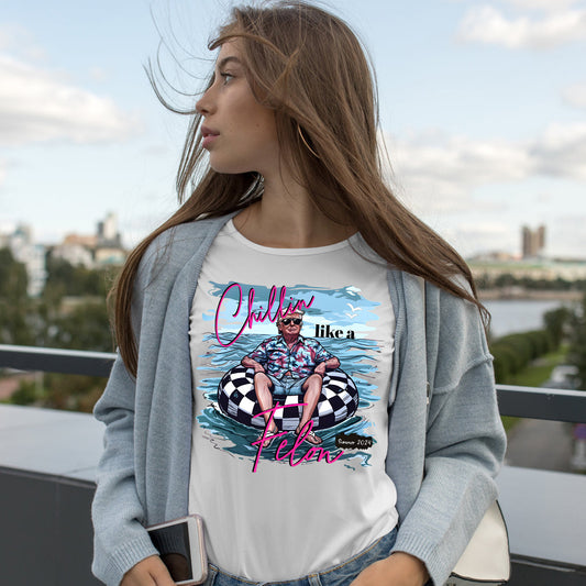 Chillin Like A Felon Trump T-Shirt, Funny Trump 2024 Shirt, Trump Summer 2024 Shirts, Trump Support Gifts