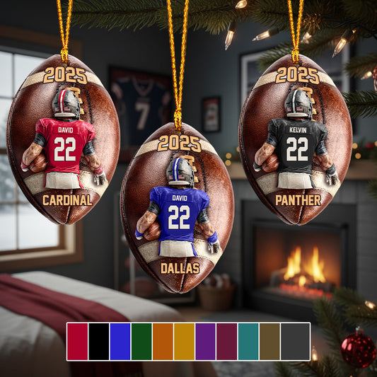 Game Day - Personalized Football Ornament