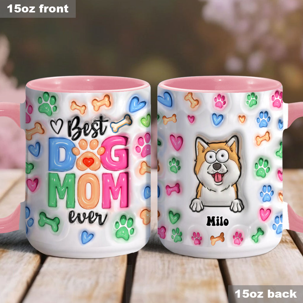 Dog Mom Life - Personalized Dog Accent Mug