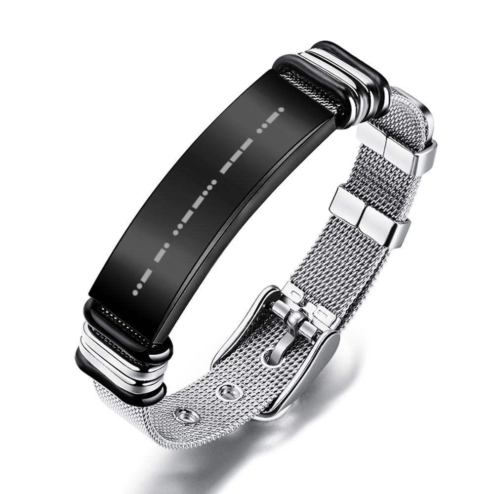 Any Word - Personalized Engraved Morse Code Bracelet