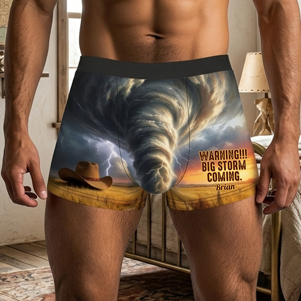 Funny Gift For Him/ Boyfriend/ Husband... - Personalized Spicy Couple Men’s Boxer Briefs