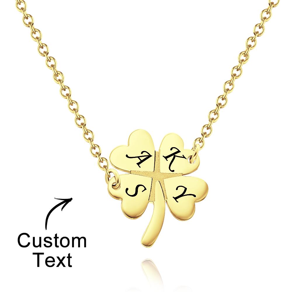 Lucky Clover - Personalized Loving Lucky Leaf Necklace