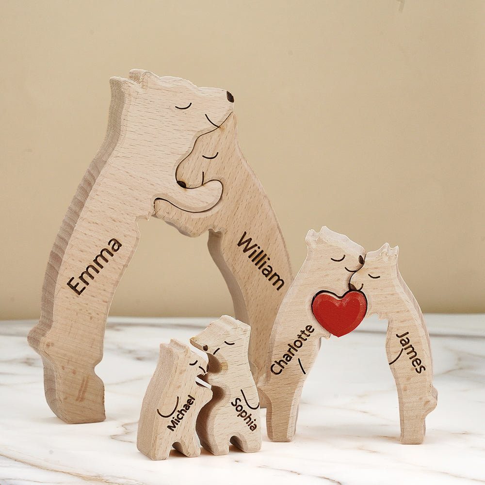 Bear Family - Personalized Family Wooden Puzzle