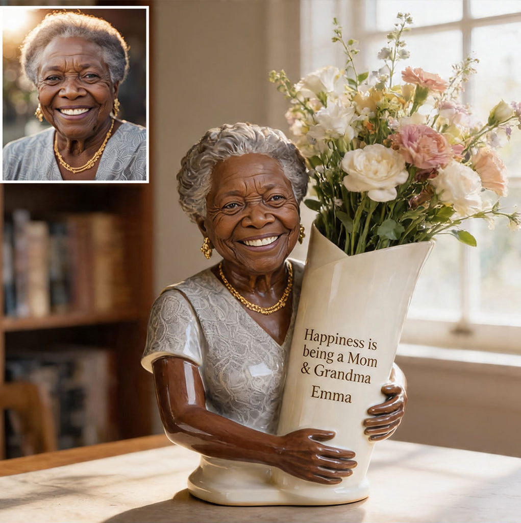 Flower Bouquet Vase - Personalized Grandma Acrylic Flower Vase