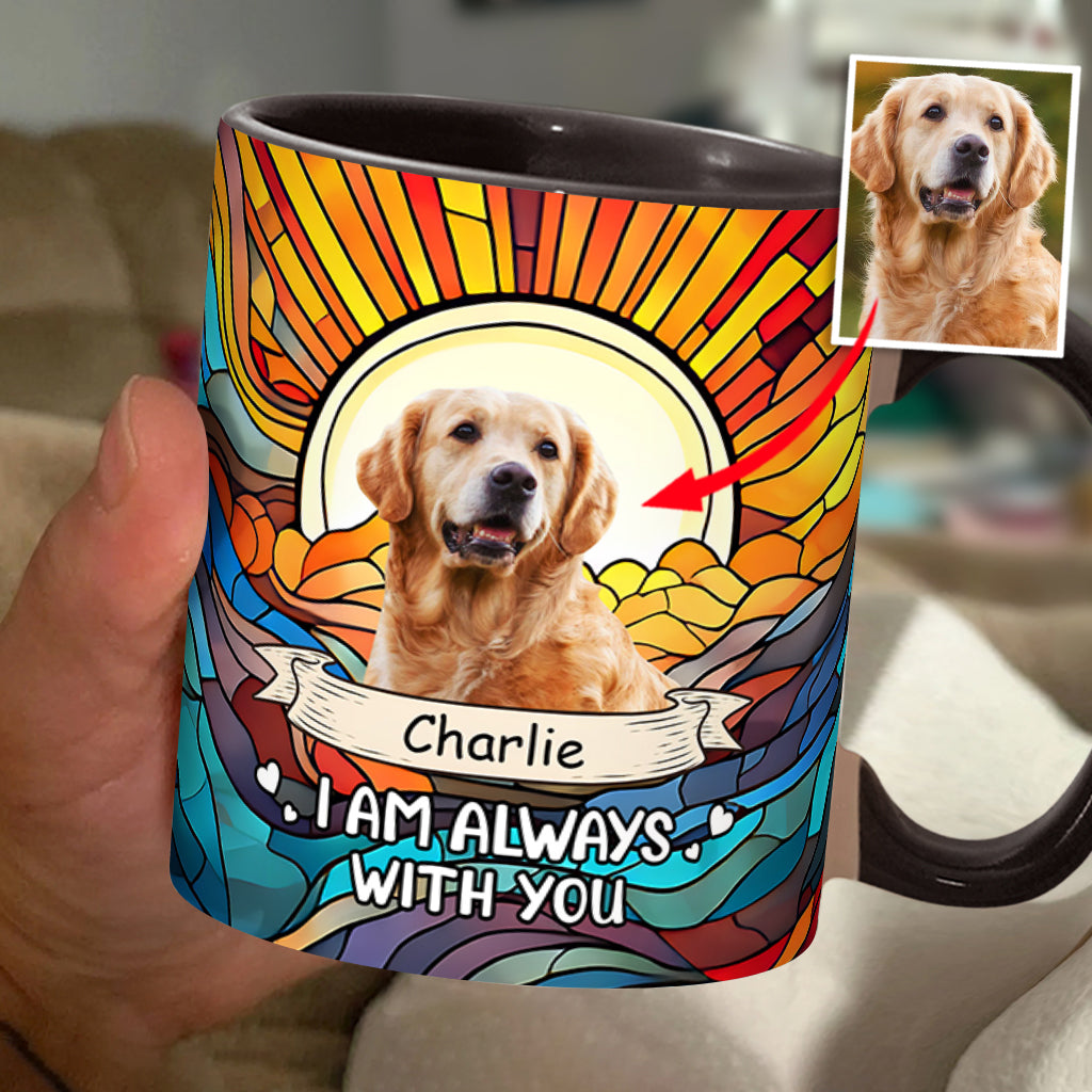 I'm Always With You Any Photo - Personalized Dog Accent Mug