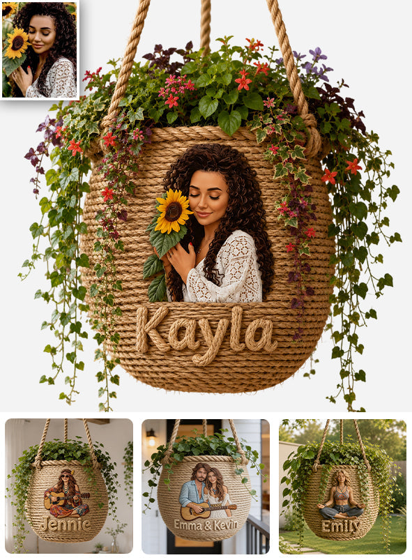 Flower Child - Personalized Hippie Hanging Pot