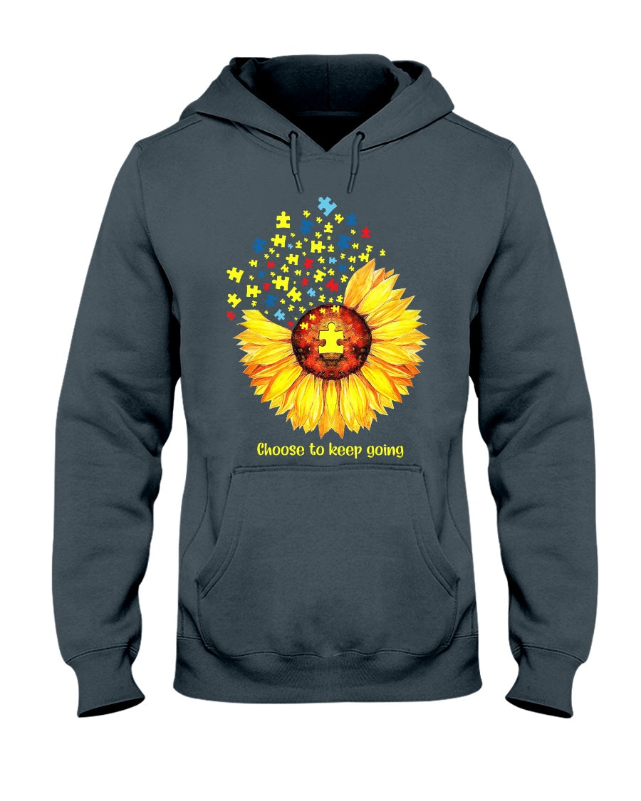 Autism Choose To Keep Going - Autism Awareness T-shirt and Hoodie 0921