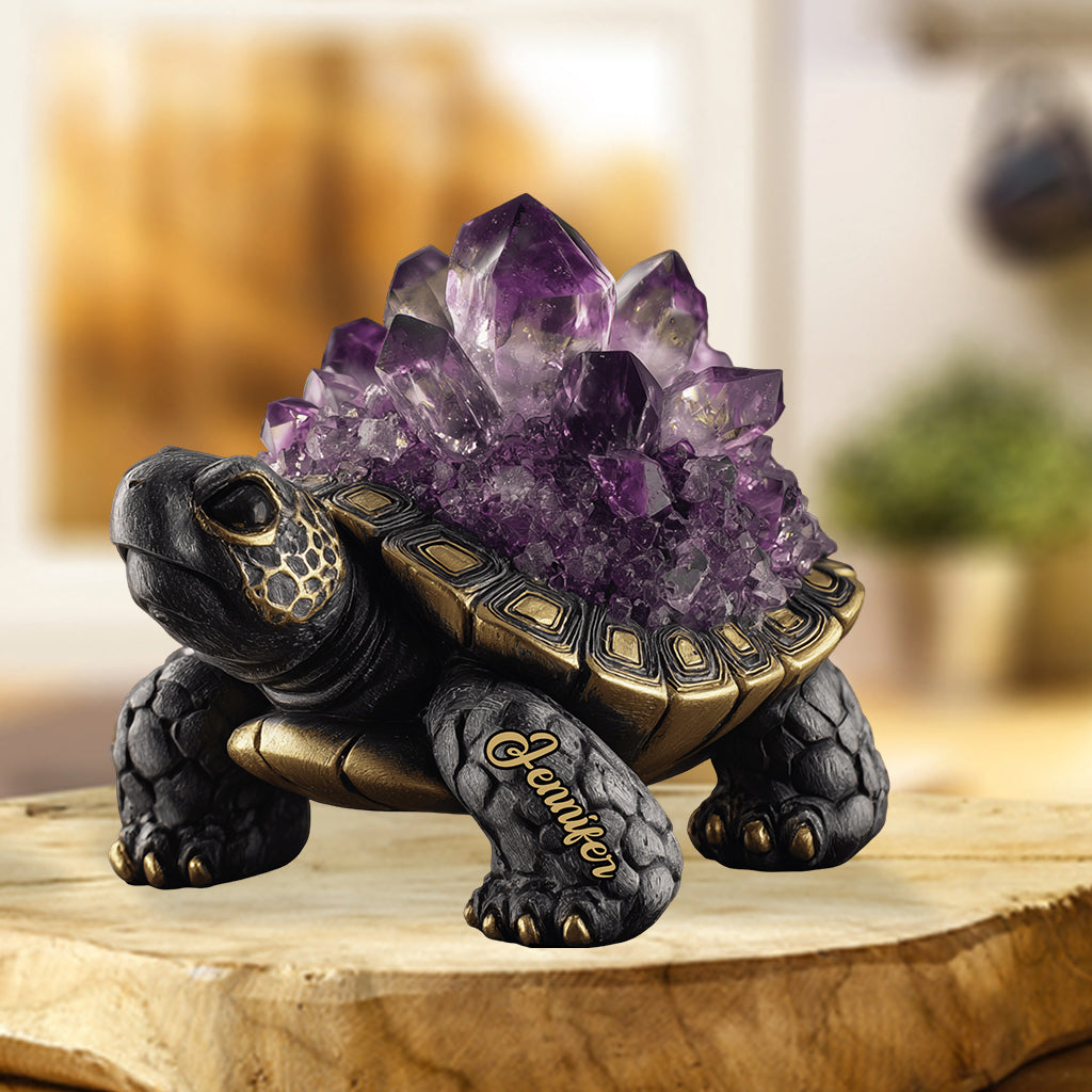 Amethyst/ Rose Quartz/ Ruby/... Style Turtle - Personalized Turtle Custom Shaped Acrylic Plaque