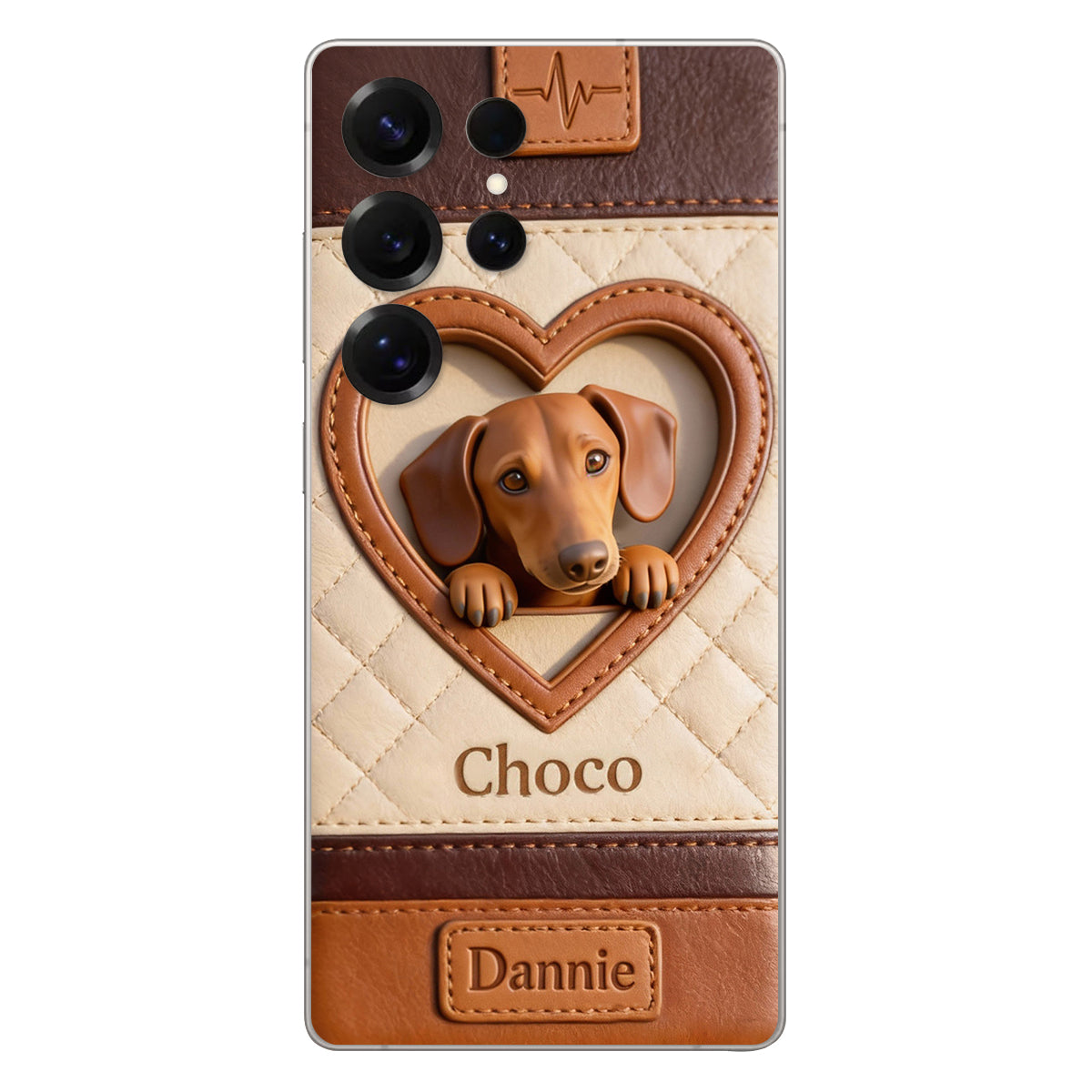Custom From Any Photo - Personalized Dog Leather Phone Case