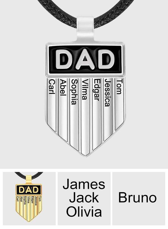 Best Dad Ever - Personalized Father Engraved Necklace