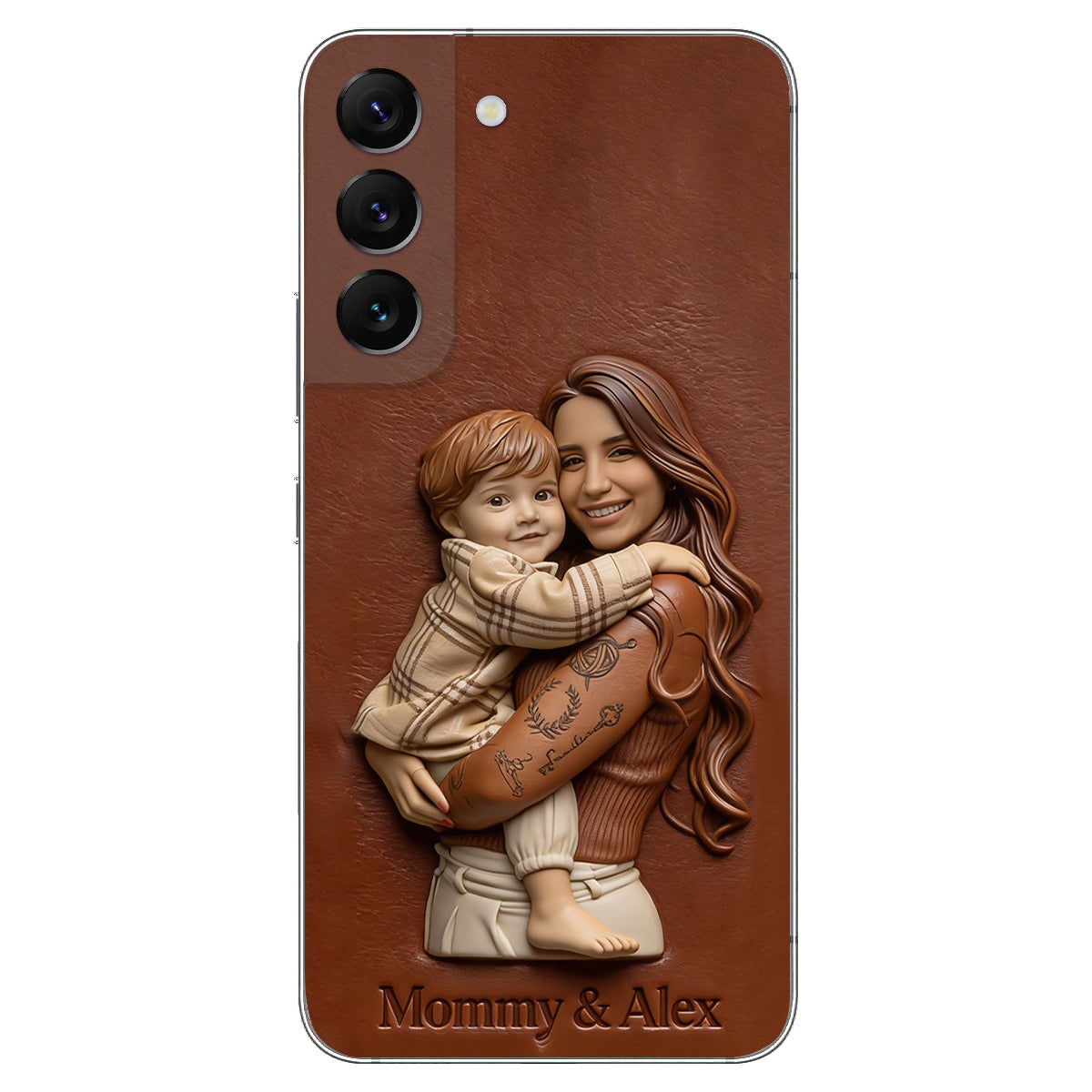 Custom Any Photo Gift For Mom, Grandma - Personalized Mother Leather Phone Case