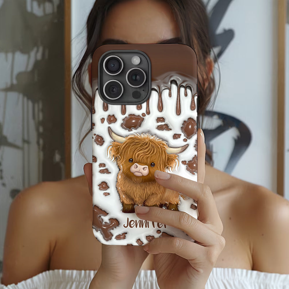 Just A Girl Who Loves Highland Cow - Personalized Full Print Phone Case