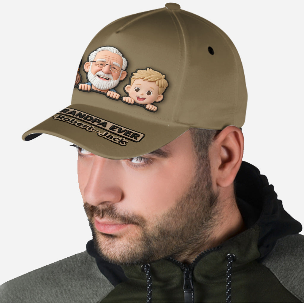 Dad Grandpa Gift Custom From Photo - Personalized Father Classic Cap