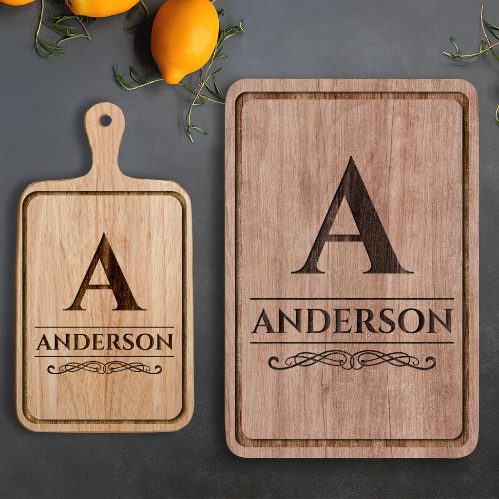 Engraved Wood Chopping Board - Personalized Cooking Cutting Board
