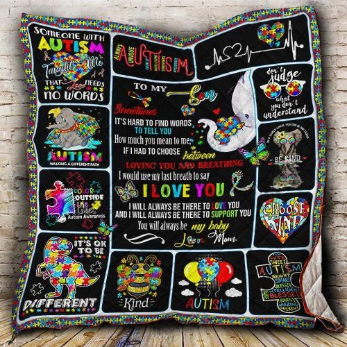 Autism To My Son - Autism Awareness Quilt 0921