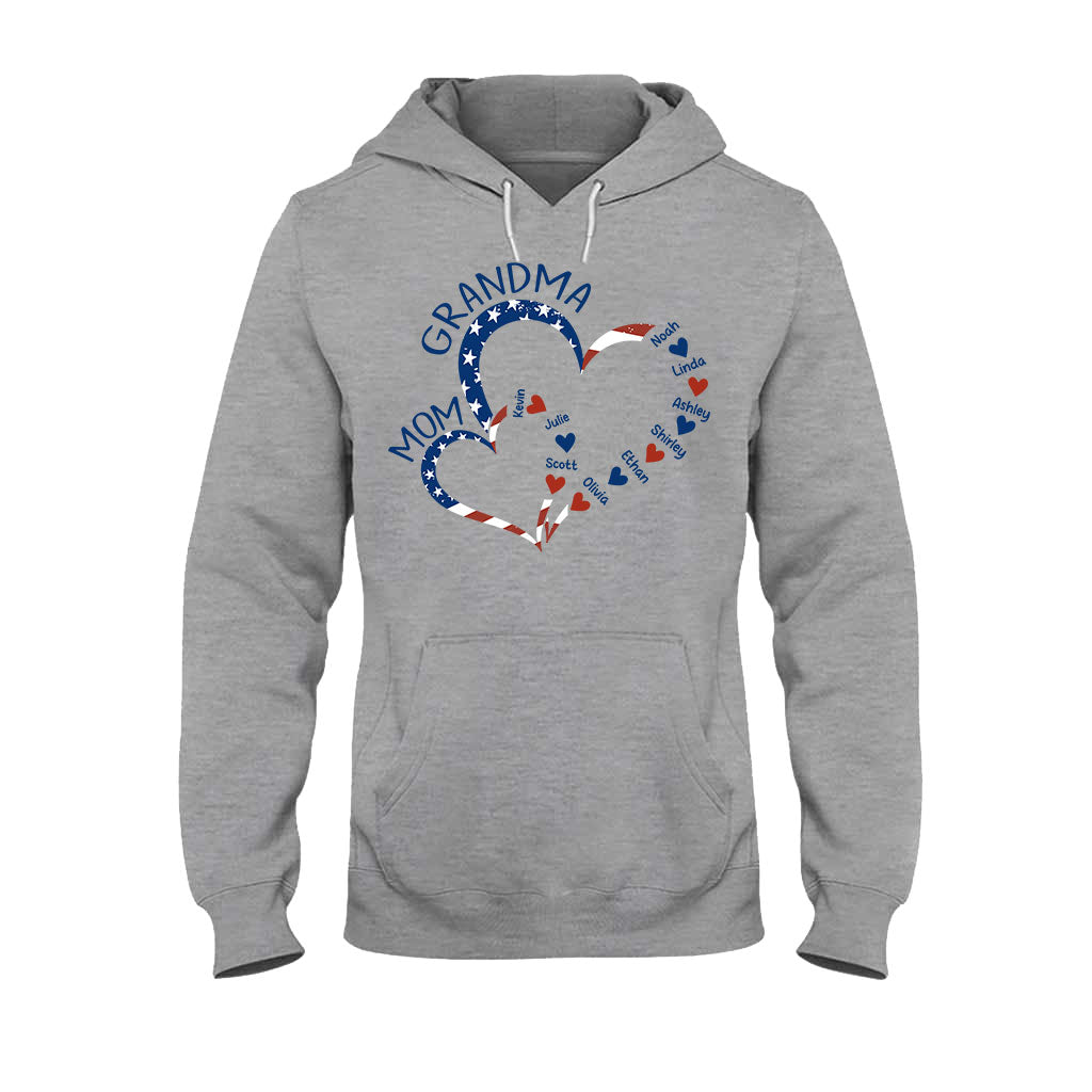 First Mom Now Grandma - Personalized Grandma T-shirt And Hoodie
