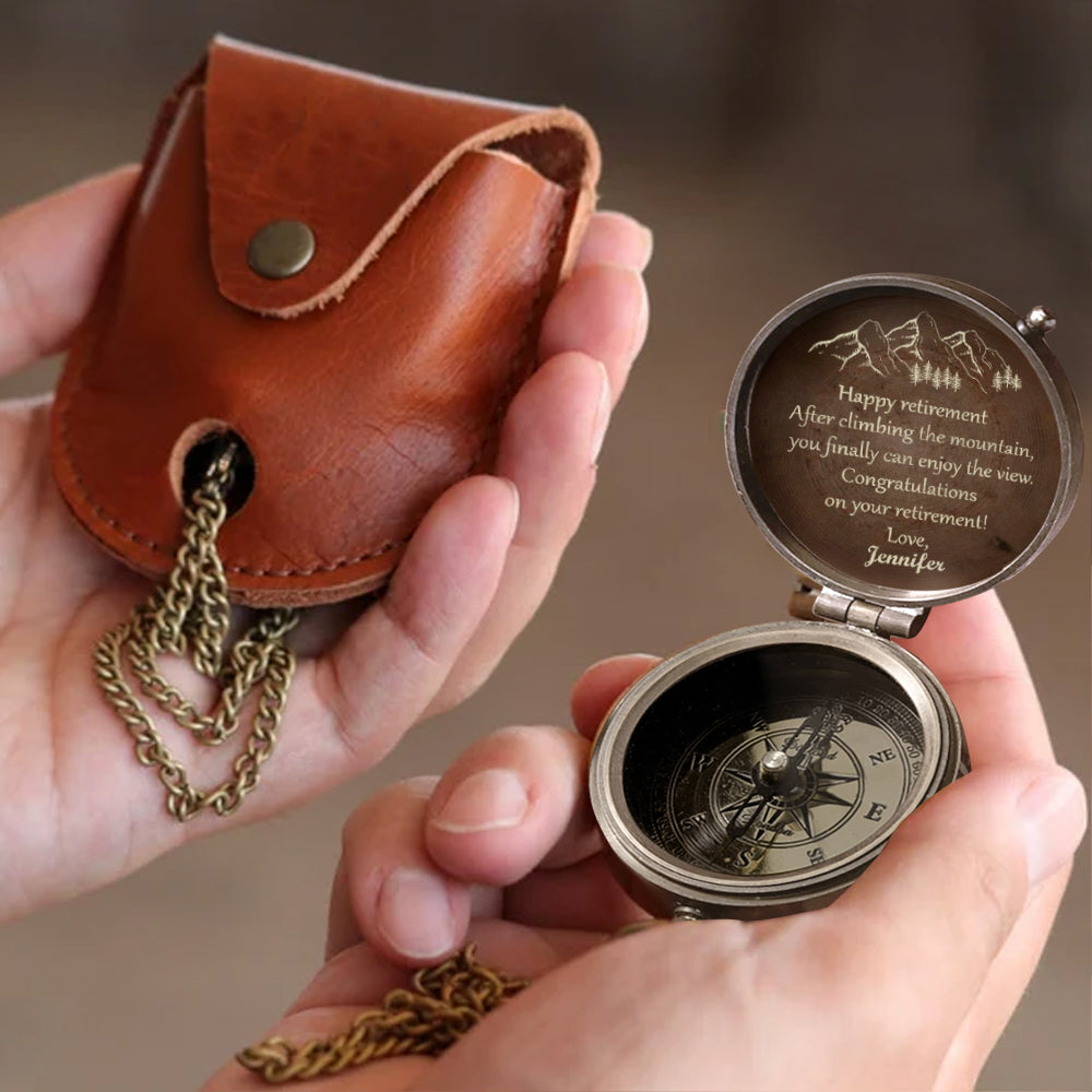 Happy Retirement Gift - Personalized Retired Compass