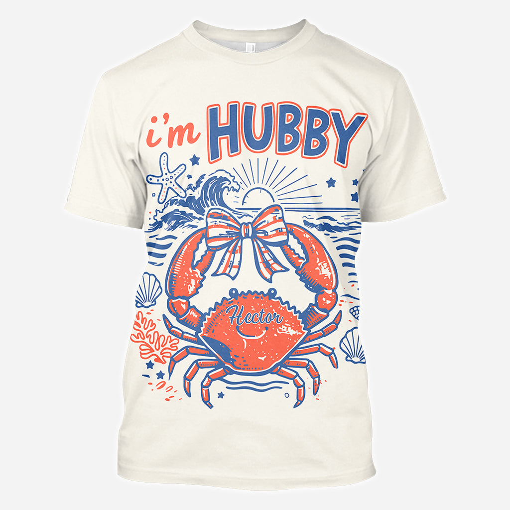 If Crabby Please Return To Hubby - Personalized Couple All Over Shirt