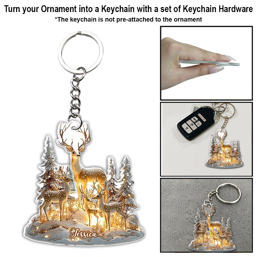 Deer Christmas - Personalized Hunting Ornament